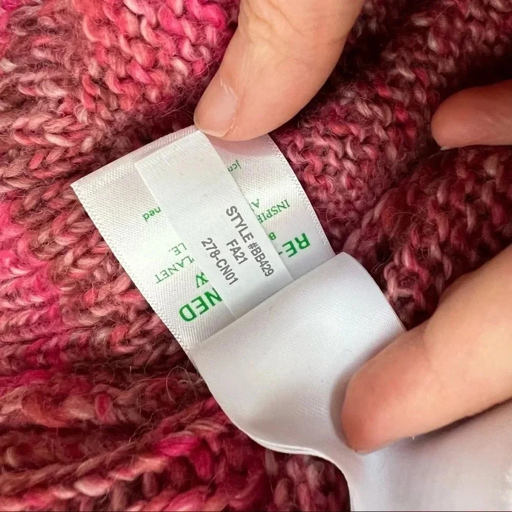 J. Crew Space Dye Mockneck Turtleneck Sweater Pink Size XS